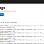 System logs – Classifieds Barcelona