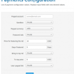 Payments configuration