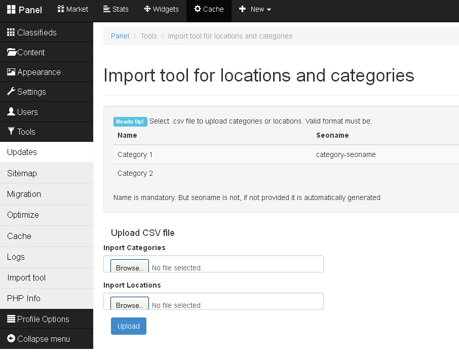 Import tool